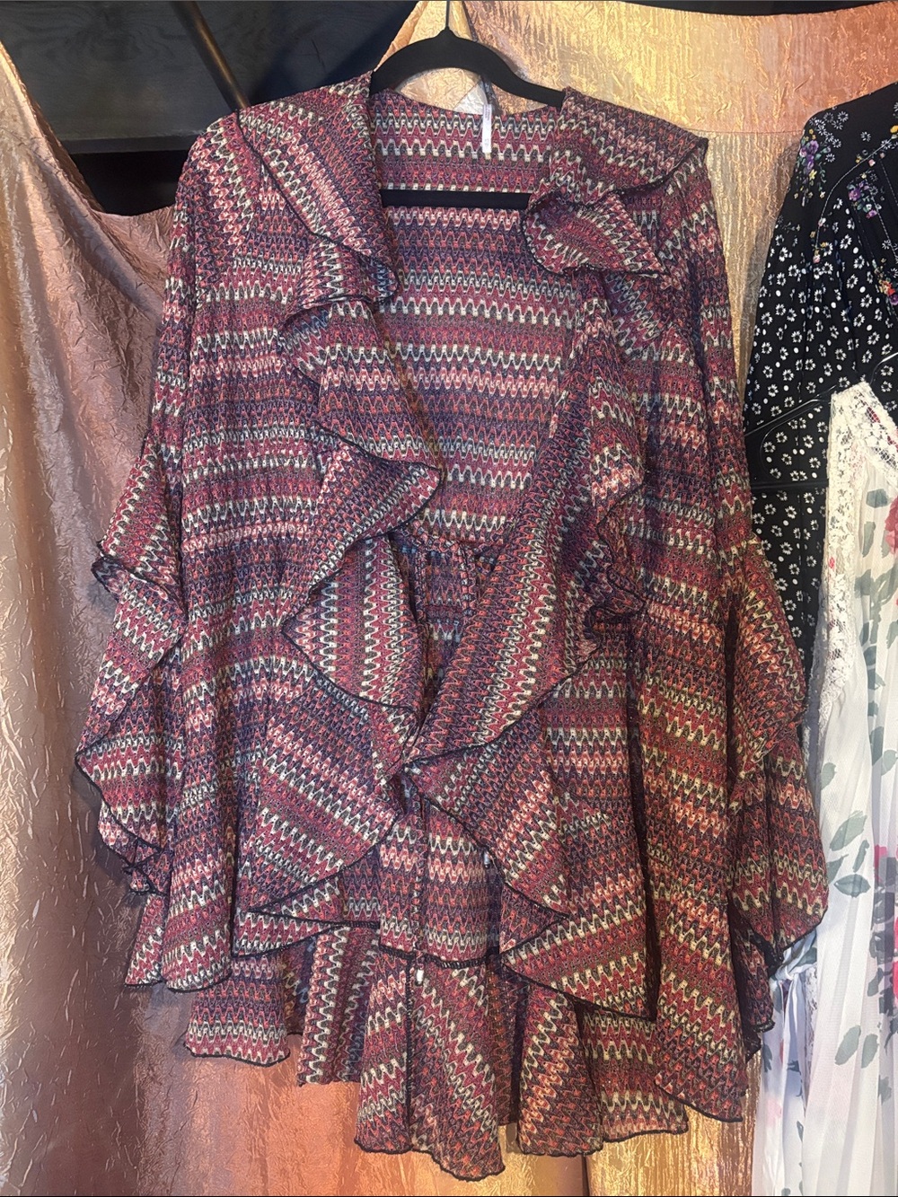 Free people ruffle cardigan/kimono